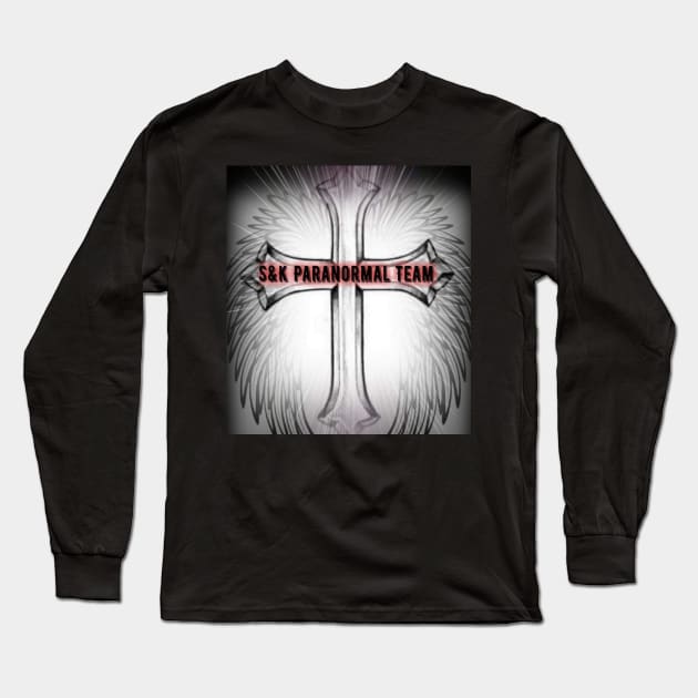 S&K Para Angel Wings and Cross Long Sleeve T-Shirt by S&K Paranormal Store